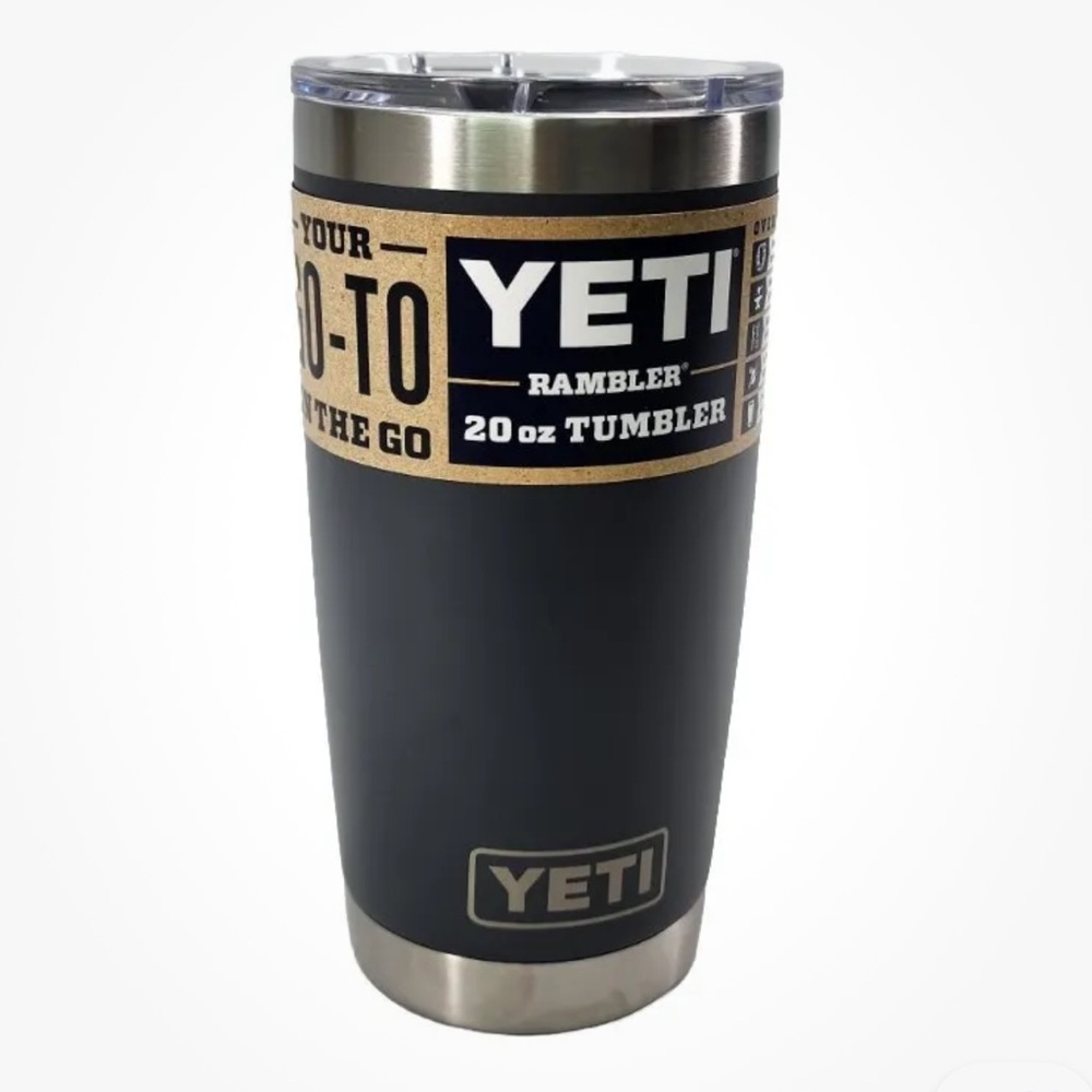 YETI RAMBLER TUMBLER 20oz WITH MAGSLIDER LID STAINLESS STEEL CHARCOAL
